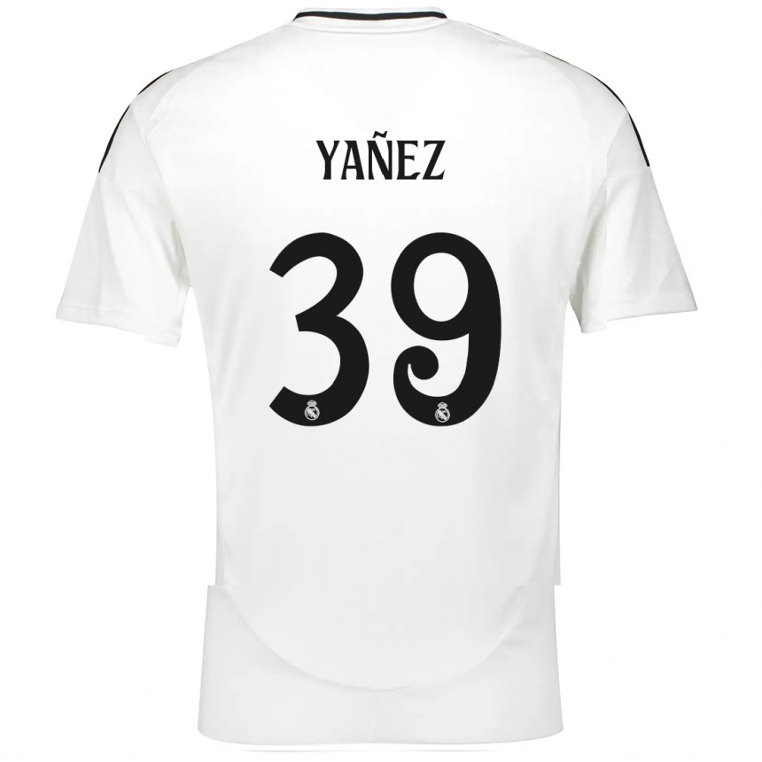 Kids Football Daniel Yañez #39 White Home Jersey 2024/25 T-Shirt