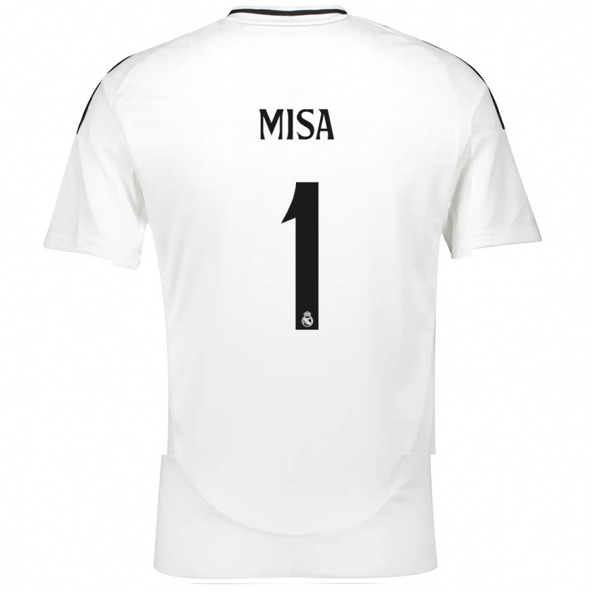 Kids Football Misa Rodríguez #1 White Home Jersey 2024/25 T-Shirt