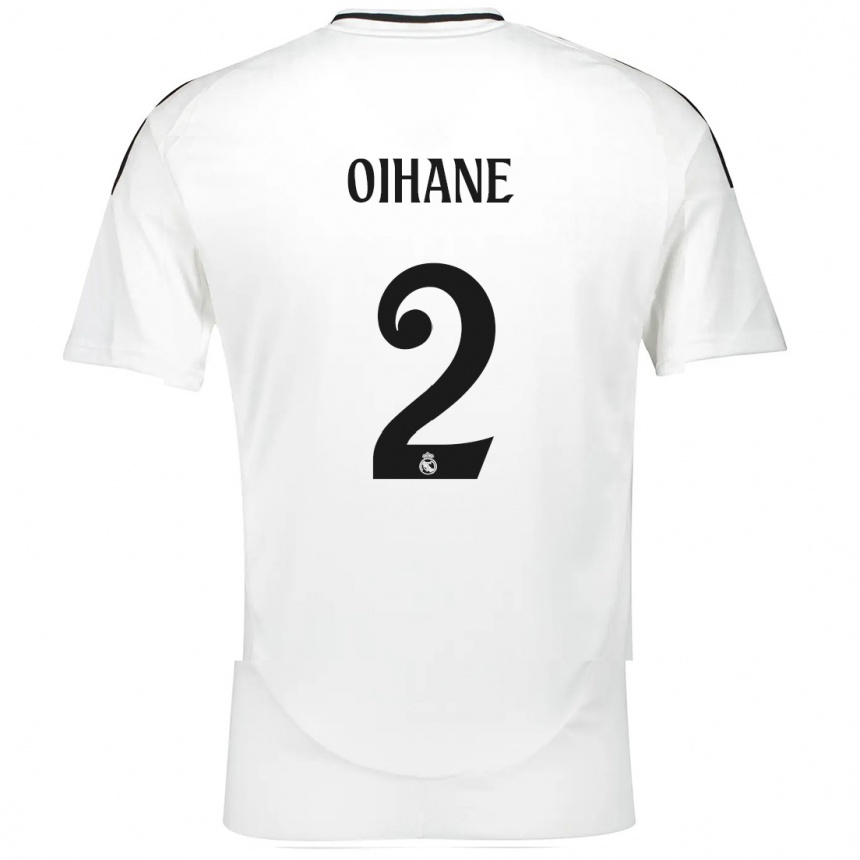 Kids Football Oihane Hernández #2 White Home Jersey 2024/25 T-Shirt