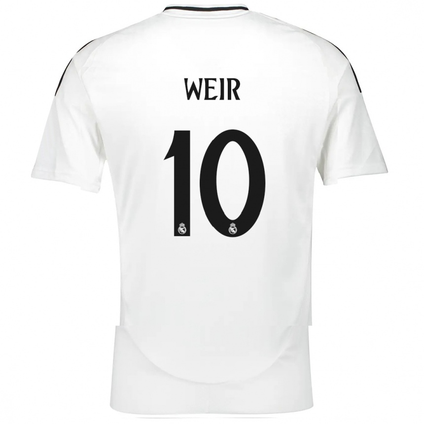 Kids Football Caroline Weir #10 White Home Jersey 2024/25 T-Shirt