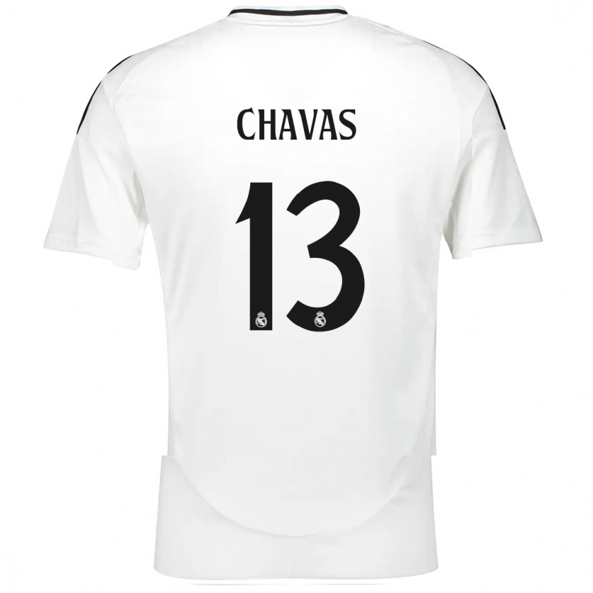 Kids Football Mylène Chavas #13 White Home Jersey 2024/25 T-Shirt