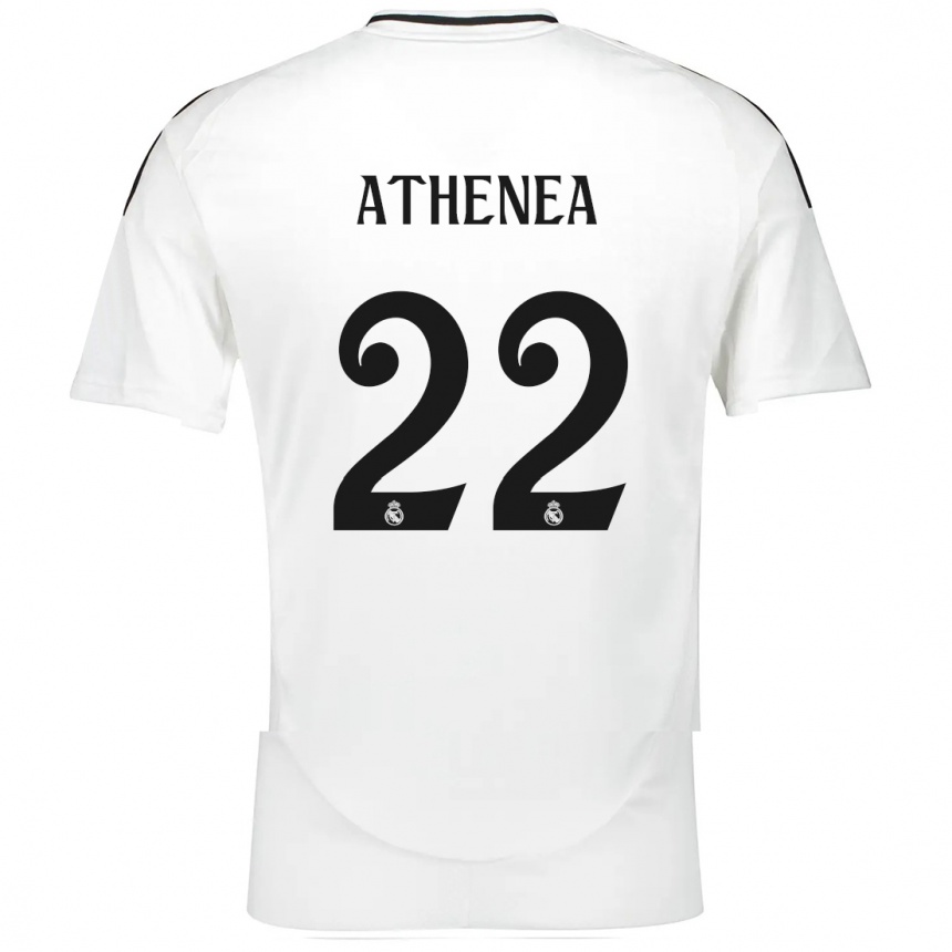 Kids Football Athenea Del Castillo #22 White Home Jersey 2024/25 T-Shirt