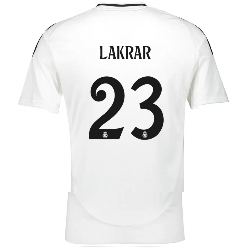 Kids Football Maëlle Lakrar #23 White Home Jersey 2024/25 T-Shirt