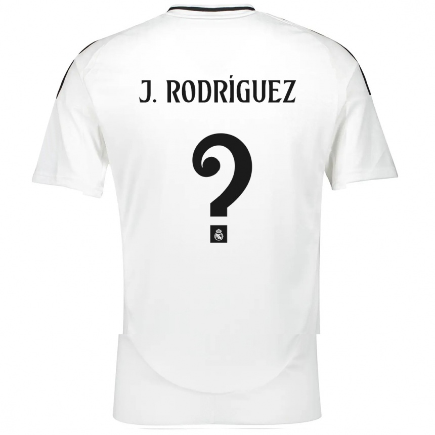 Kids Football Juan Rodríguez #0 White Home Jersey 2024/25 T-Shirt