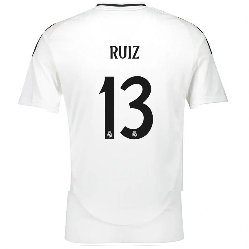 Kids Football Guillermo Ruiz #13 White Home Jersey 2024/25 T-Shirt