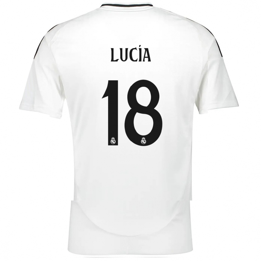 Kids Football Lucia Rodriguez #18 White Home Jersey 2024/25 T-Shirt