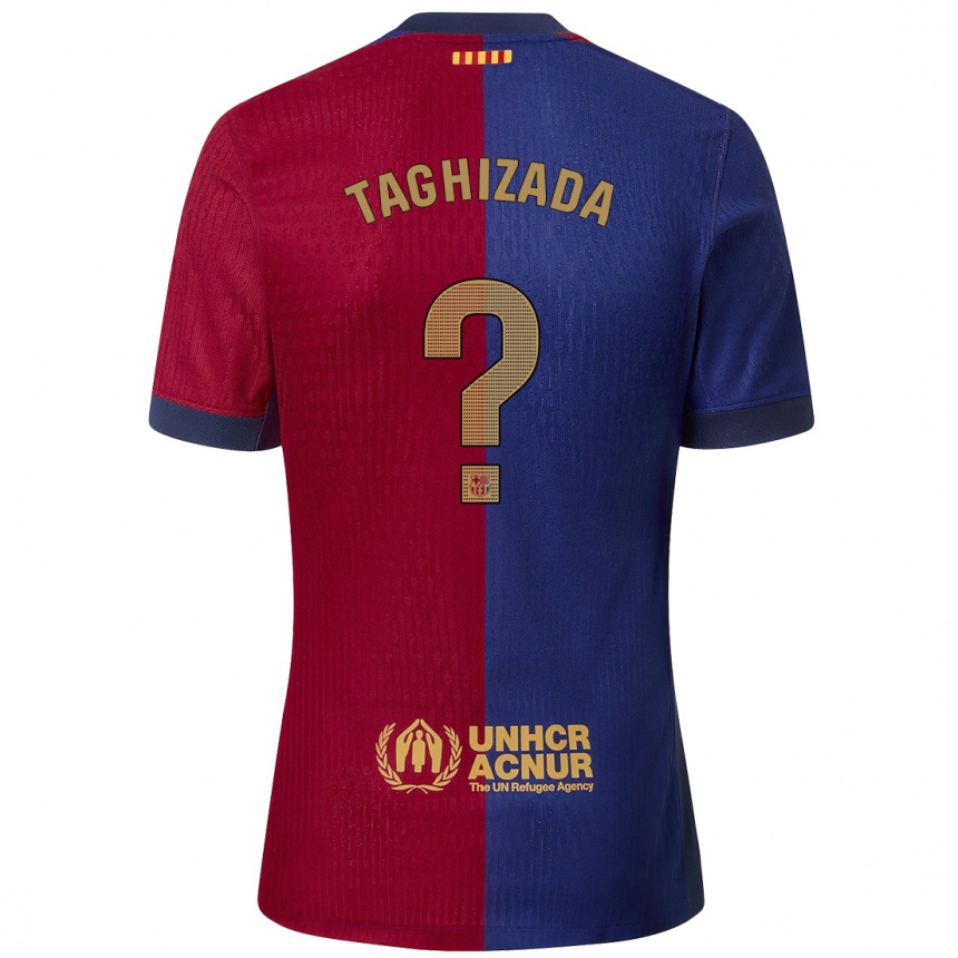 Kids Football Eldar Taghizada #0 Blue Red Home Jersey 2024/25 T-Shirt