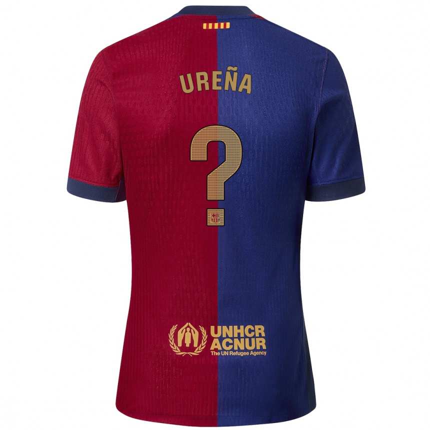 Kids Football Óscar Ureña #0 Blue Red Home Jersey 2024/25 T-Shirt