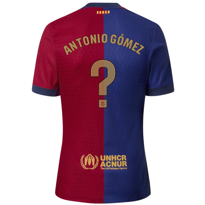 Kids Football Antonio Gómez #0 Blue Red Home Jersey 2024/25 T-Shirt