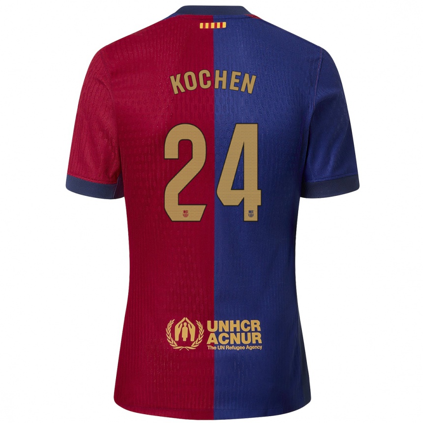 Kids Football Diego Kochen #24 Blue Red Home Jersey 2024/25 T-Shirt