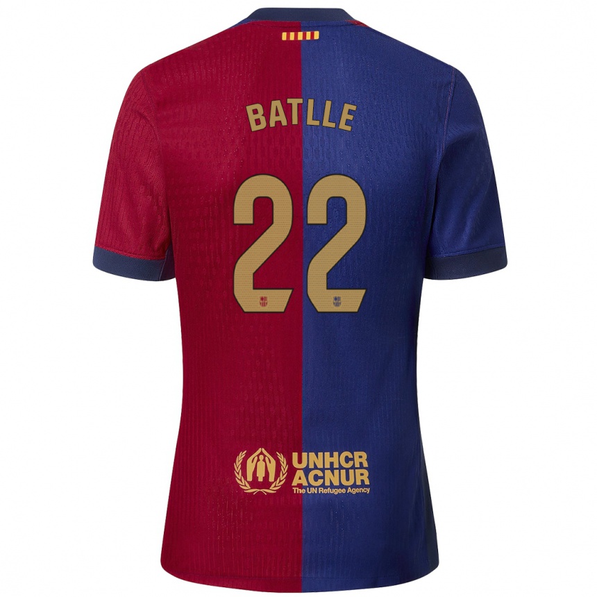 Kids Football Ona Batlle #22 Blue Red Home Jersey 2024/25 T-Shirt