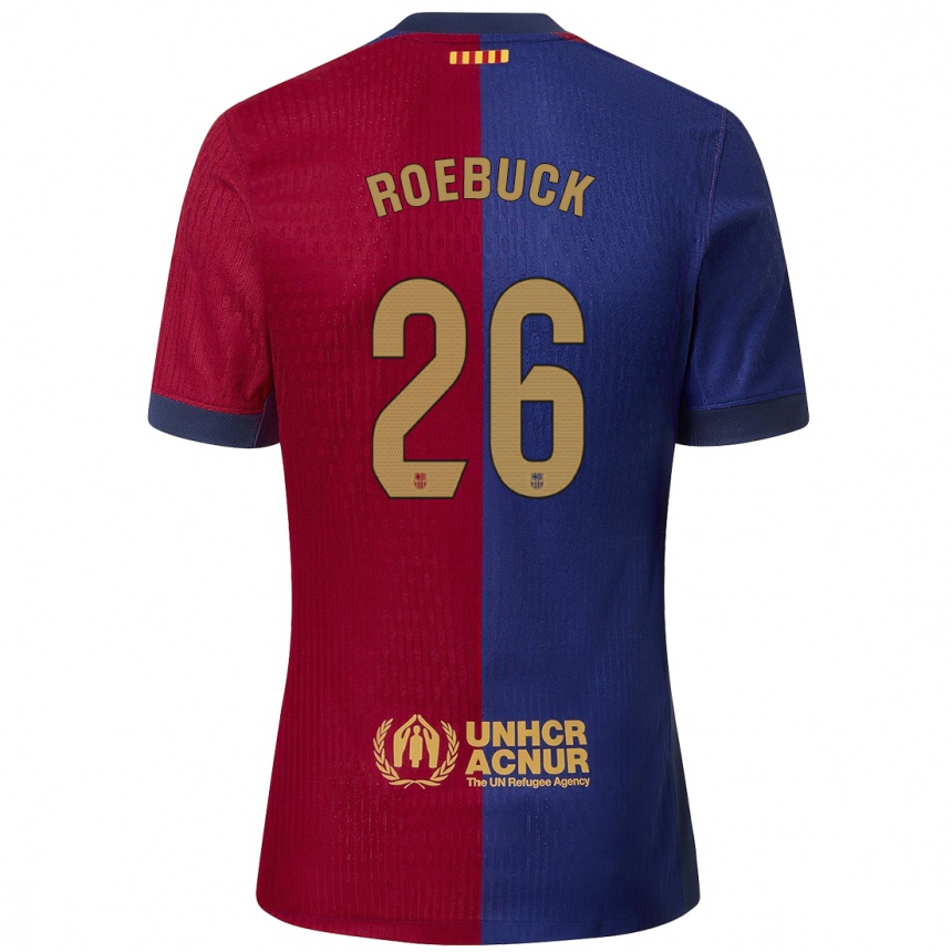 Kids Football Ellie Roebuck #26 Blue Red Home Jersey 2024/25 T-Shirt