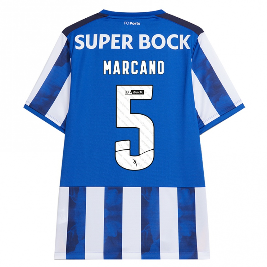 Kids Football Ivan Marcano #5 Blue White Home Jersey 2024/25 T-Shirt