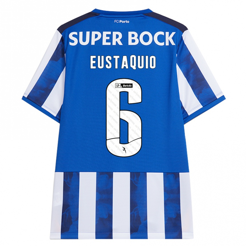 Kids Football Stephen Eustaquio #6 Blue White Home Jersey 2024/25 T-Shirt