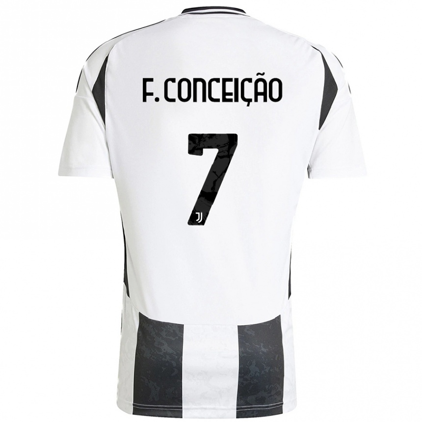 Kids Football Francisco Conceicao #7 Blue White Home Jersey 2024/25 T-Shirt