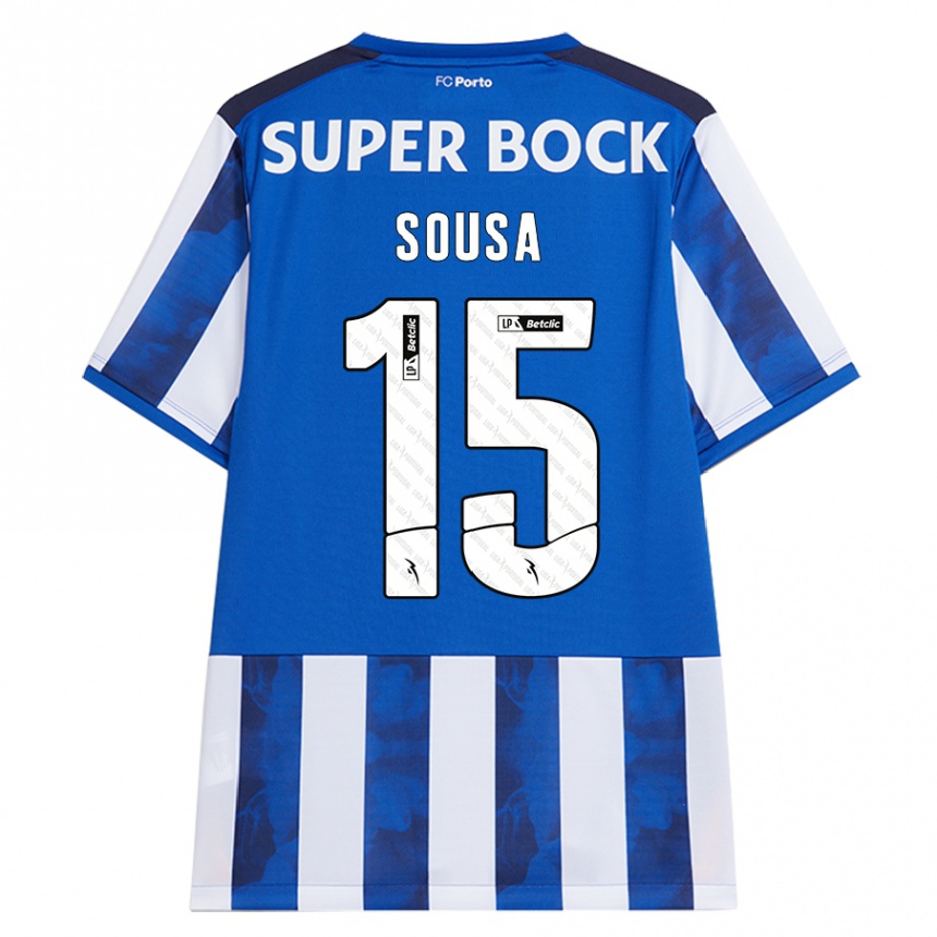 Kids Football Vasco Sousa #15 Blue White Home Jersey 2024/25 T-Shirt