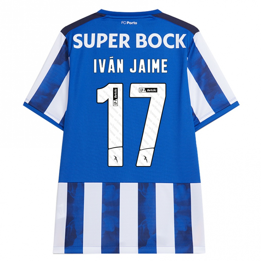 Kids Football Iván Jaime #17 Blue White Home Jersey 2024/25 T-Shirt