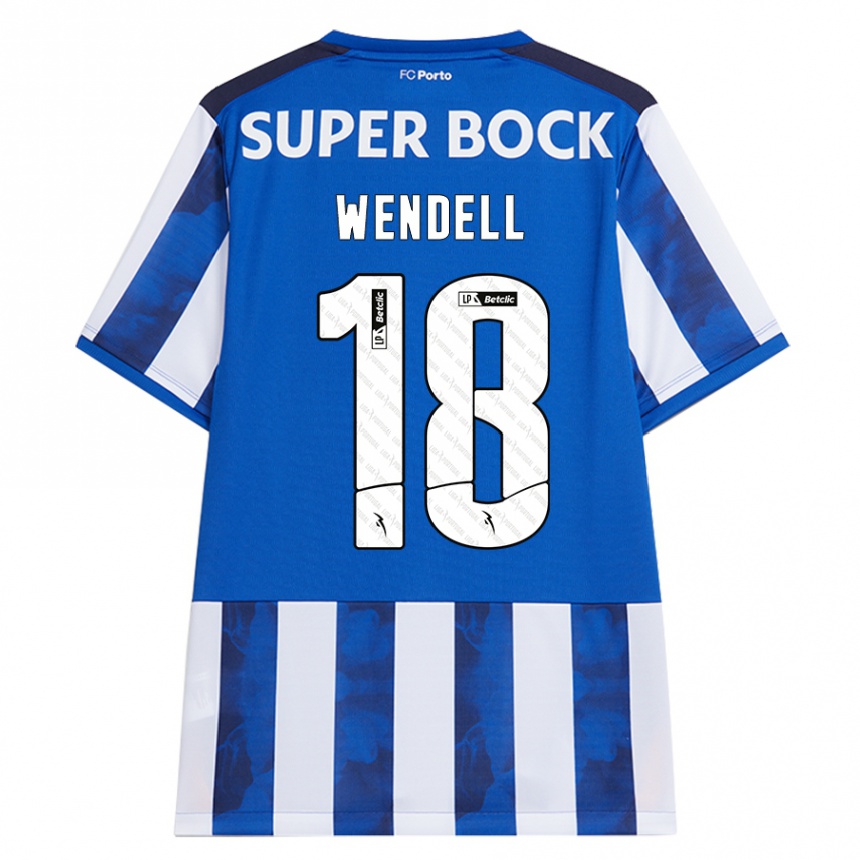 Kids Football Wendell #18 Blue White Home Jersey 2024/25 T-Shirt