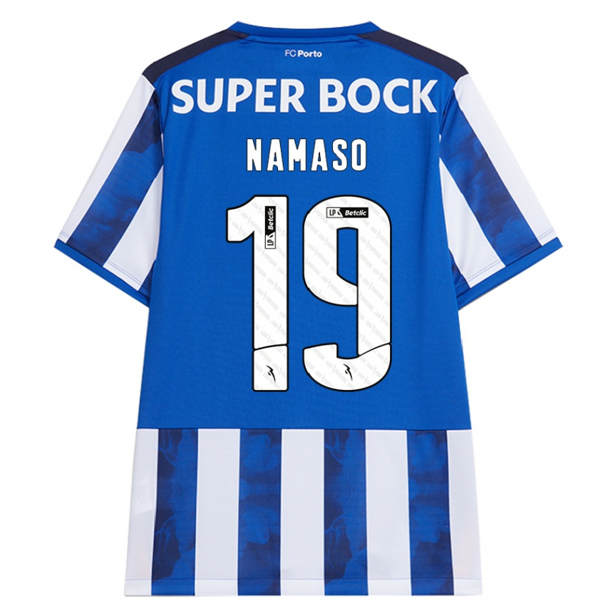 Kids Football Danny Namaso #19 Blue White Home Jersey 2024/25 T-Shirt