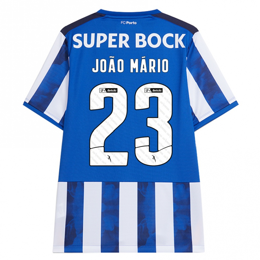 Kids Football Joao Mario #23 Blue White Home Jersey 2024/25 T-Shirt