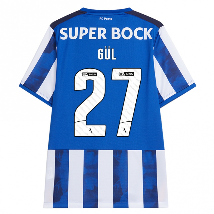 Kids Football Deniz Gül #27 Blue White Home Jersey 2024/25 T-Shirt