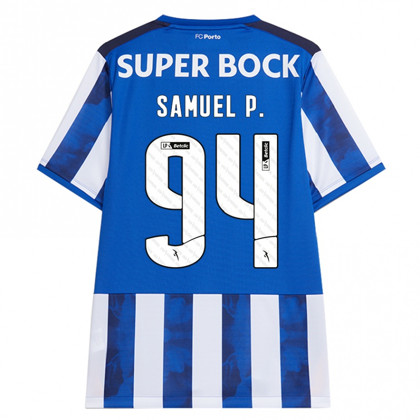 Kids Football Samuel #94 Blue White Home Jersey 2024/25 T-Shirt