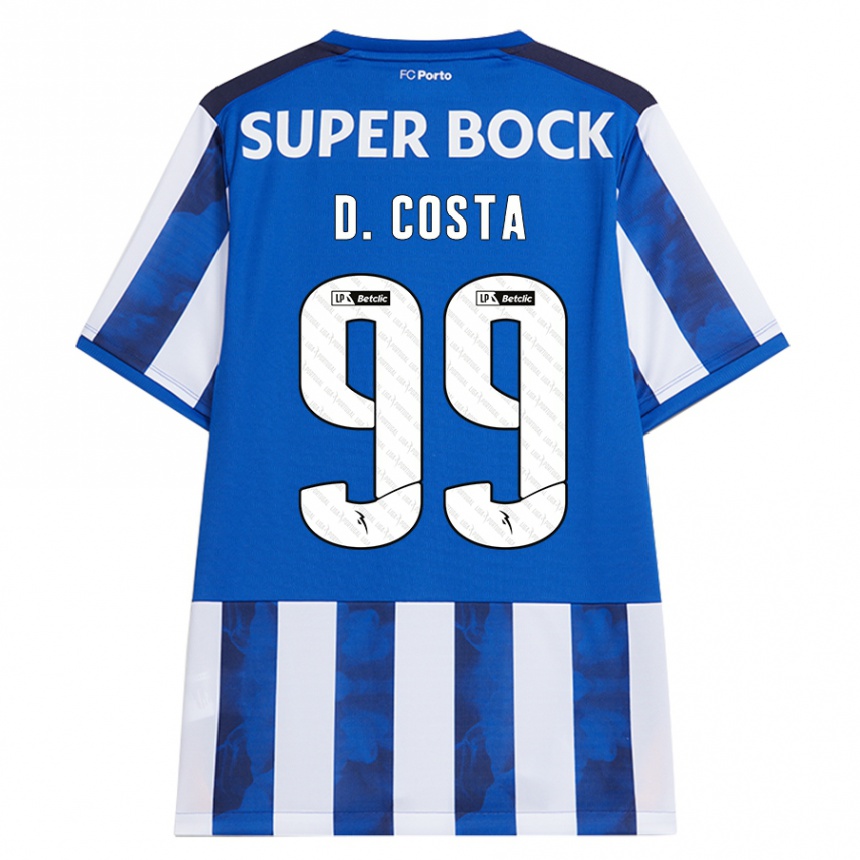 Kids Football Diogo Costa #99 Blue White Home Jersey 2024/25 T-Shirt