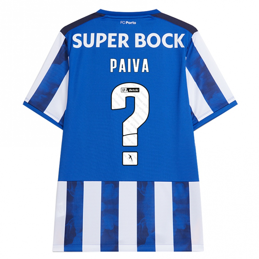 Kids Football Gonçalo Paiva #0 Blue White Home Jersey 2024/25 T-Shirt