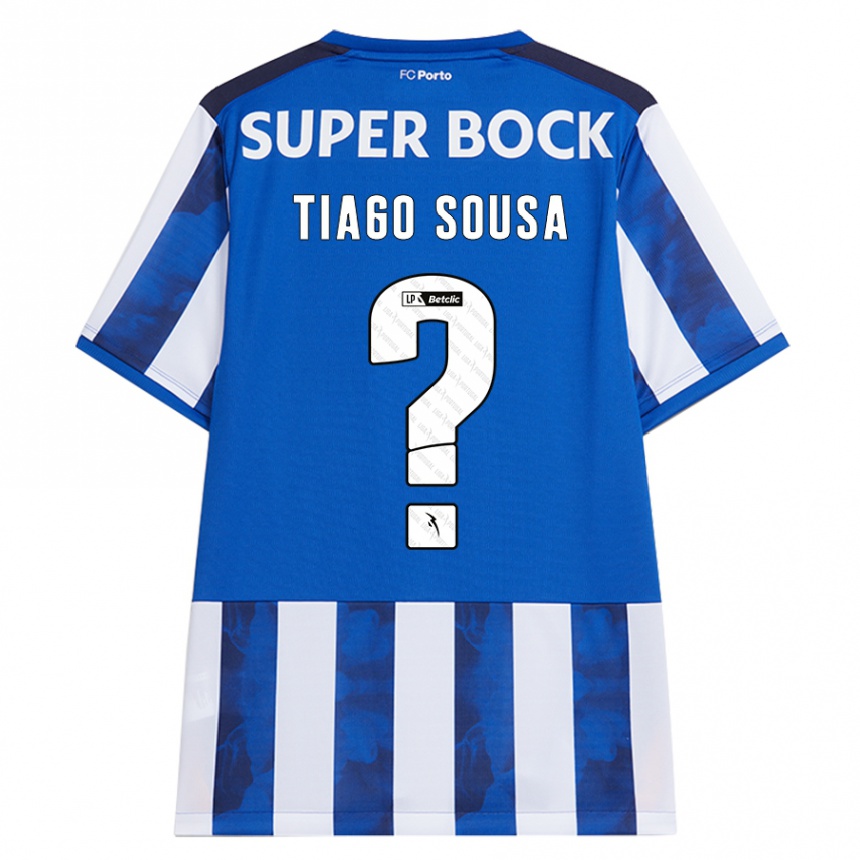 Kids Football Tiago Sousa #0 Blue White Home Jersey 2024/25 T-Shirt