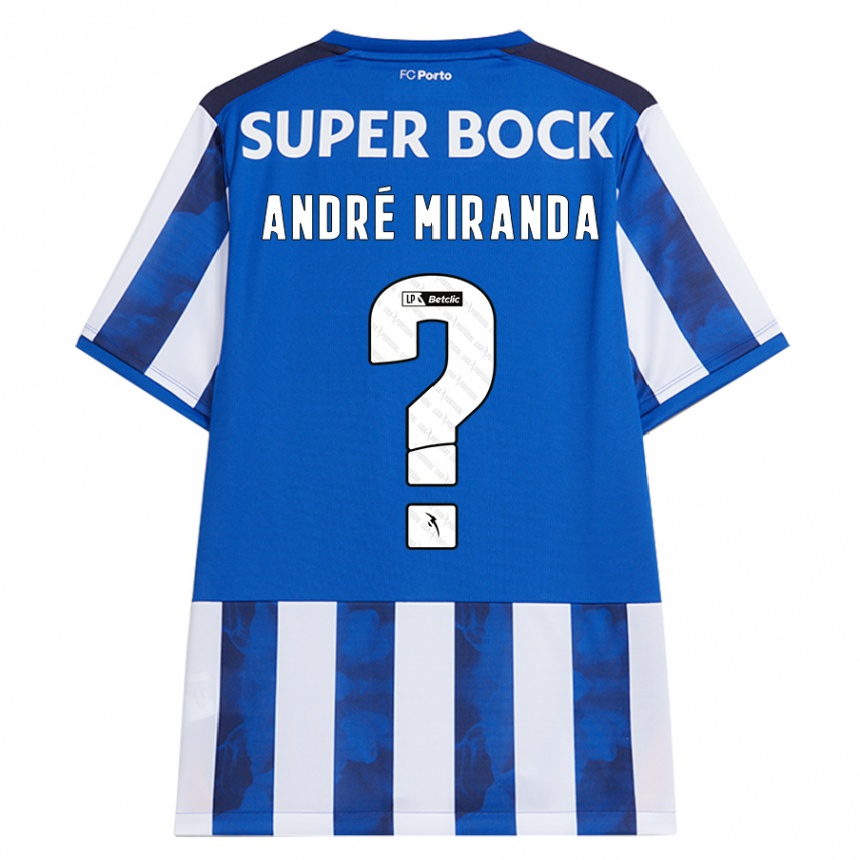 Kids Football André Miranda #0 Blue White Home Jersey 2024/25 T-Shirt