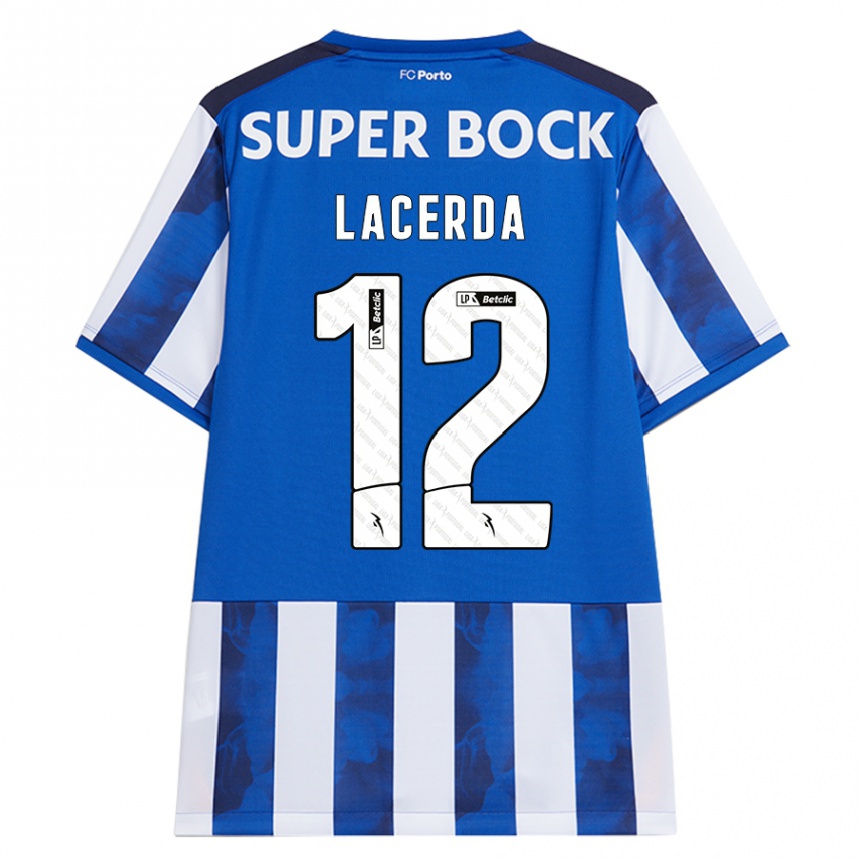 Kids Football Lacerda #12 Blue White Home Jersey 2024/25 T-Shirt