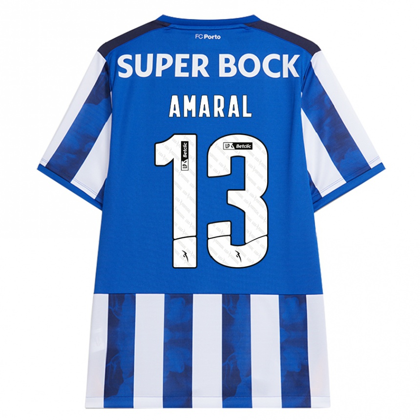 Kids Football Fábio Amaral #13 Blue White Home Jersey 2024/25 T-Shirt