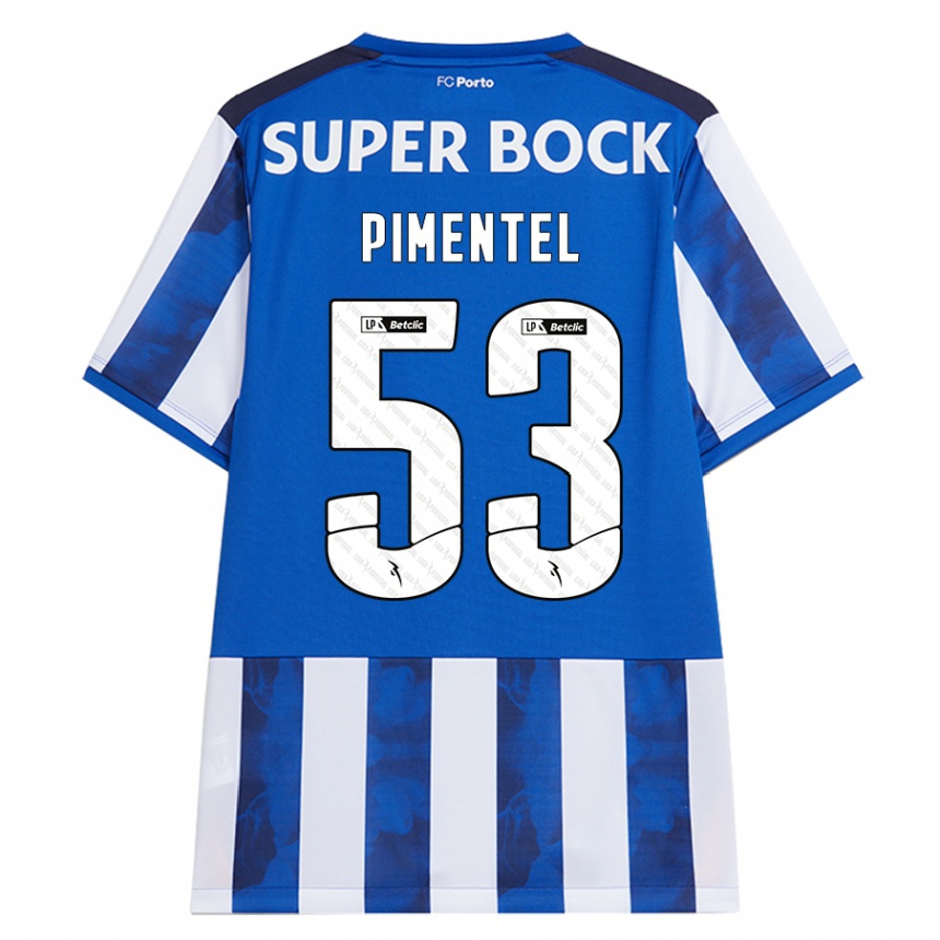 Kids Football Eric Pimentel #53 Blue White Home Jersey 2024/25 T-Shirt