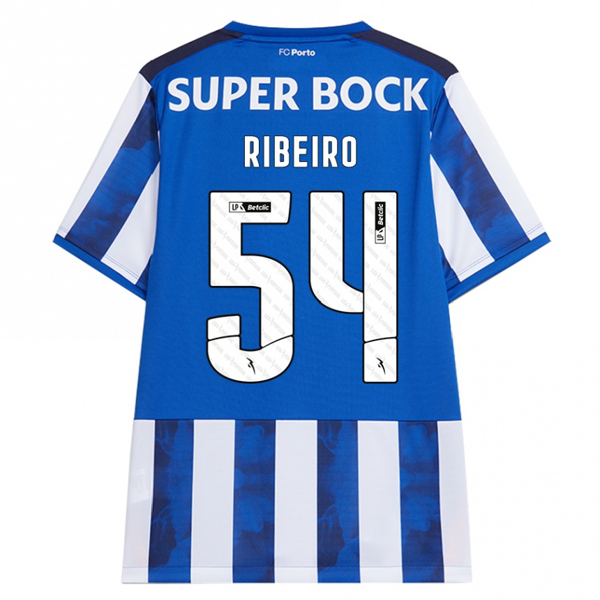 Kids Football António Ribeiro #54 Blue White Home Jersey 2024/25 T-Shirt