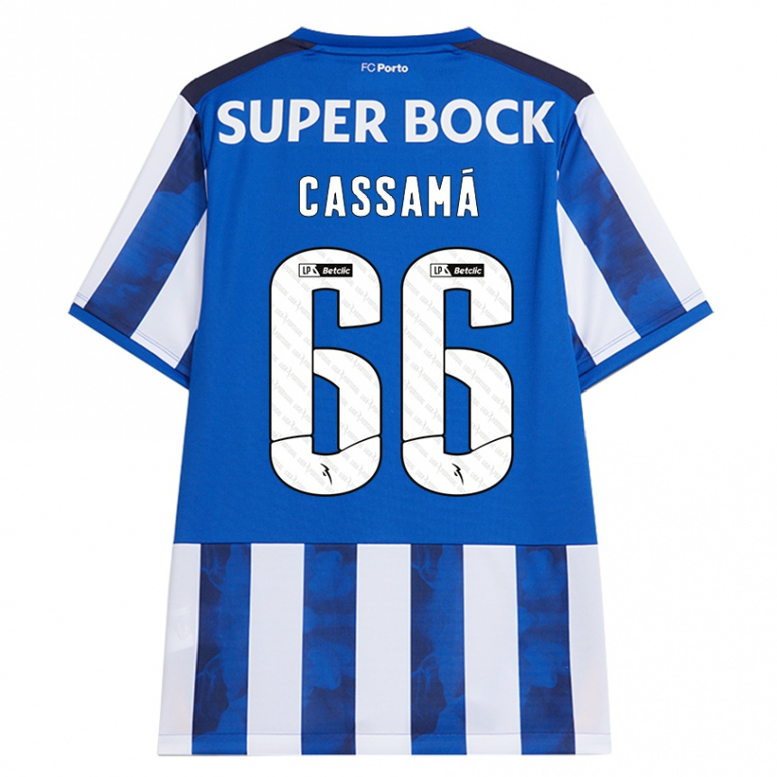 Kids Football Adramane Cassamá #66 Blue White Home Jersey 2024/25 T-Shirt