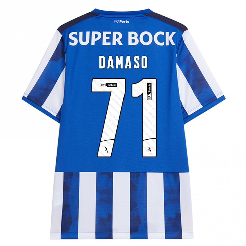 Kids Football Nico Damaso #71 Blue White Home Jersey 2024/25 T-Shirt