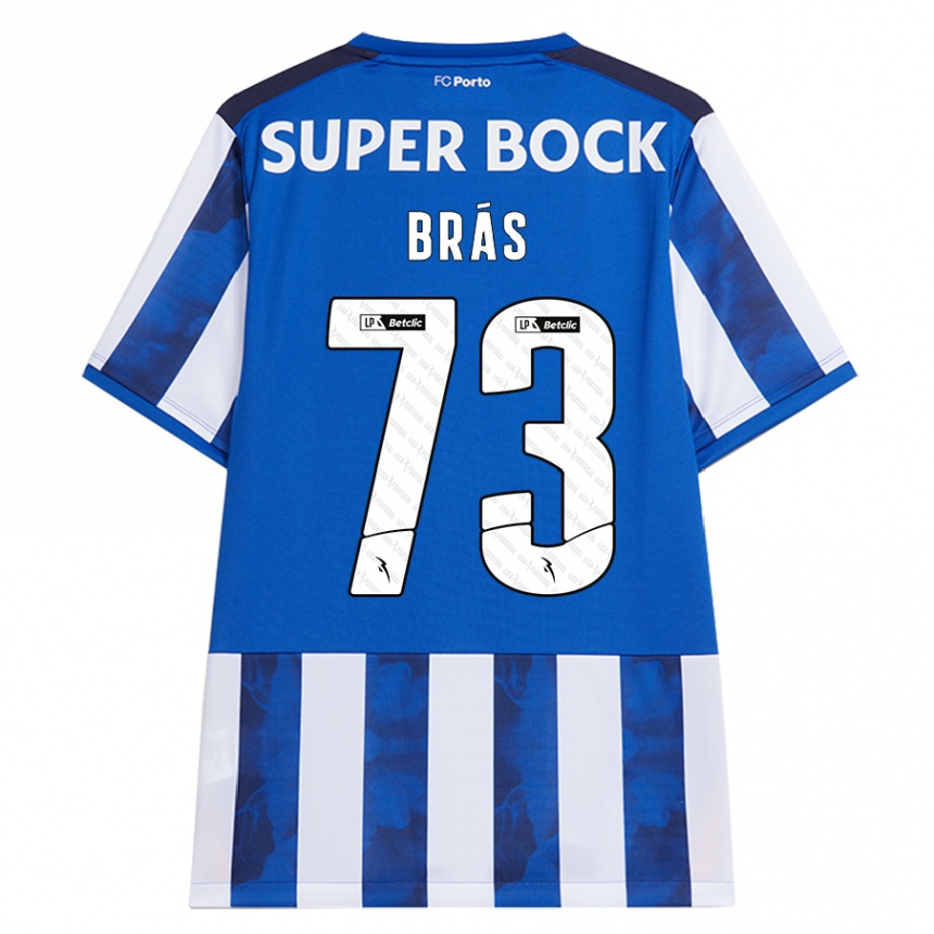 Kids Football Gabriel Brás #73 Blue White Home Jersey 2024/25 T-Shirt