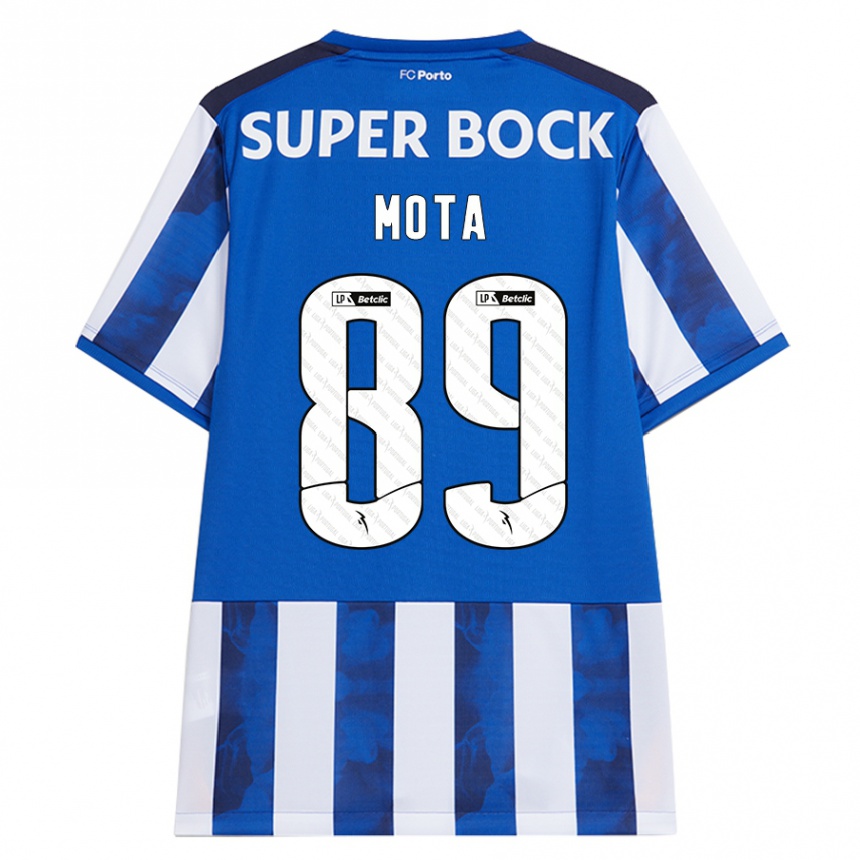 Kids Football Luís Mota #89 Blue White Home Jersey 2024/25 T-Shirt