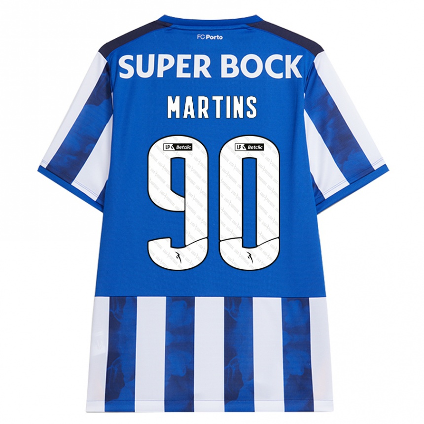 Kids Football Gil Martins #90 Blue White Home Jersey 2024/25 T-Shirt