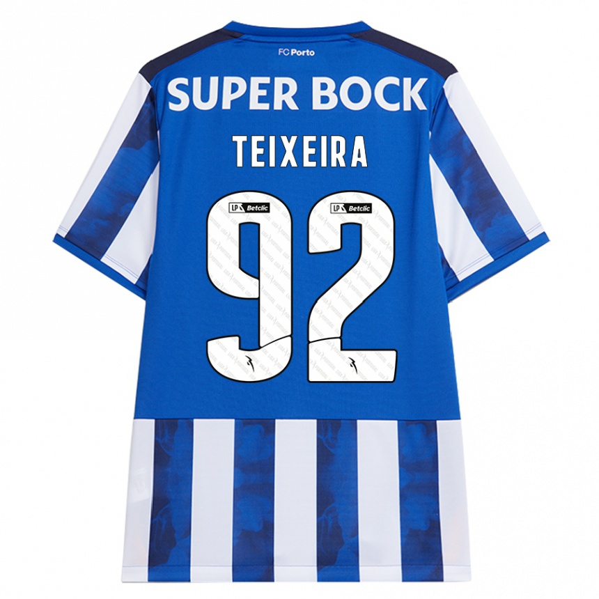 Kids Football João Teixeira #92 Blue White Home Jersey 2024/25 T-Shirt