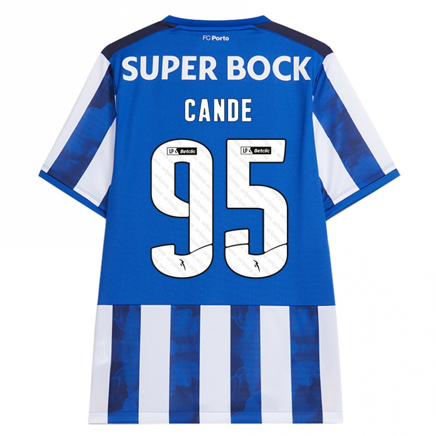 Kids Football Anhá Cande #95 Blue White Home Jersey 2024/25 T-Shirt