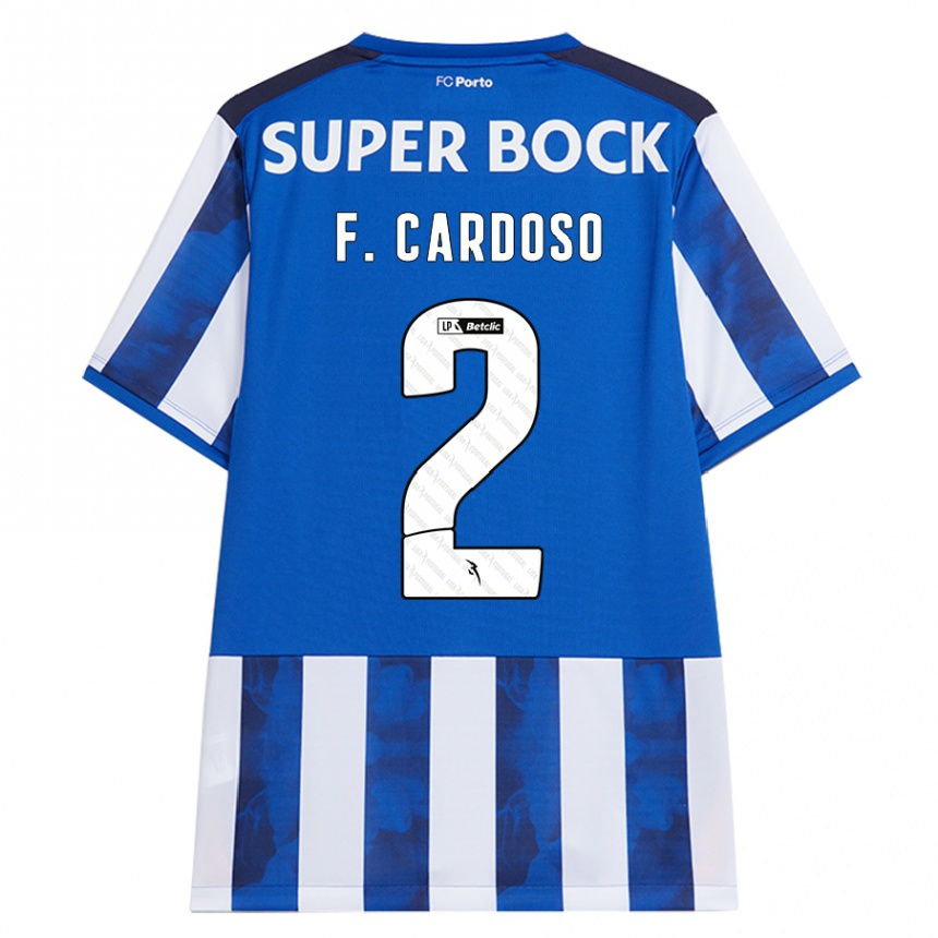 Kids Football Fabio Cardoso #2 Blue White Home Jersey 2024/25 T-Shirt