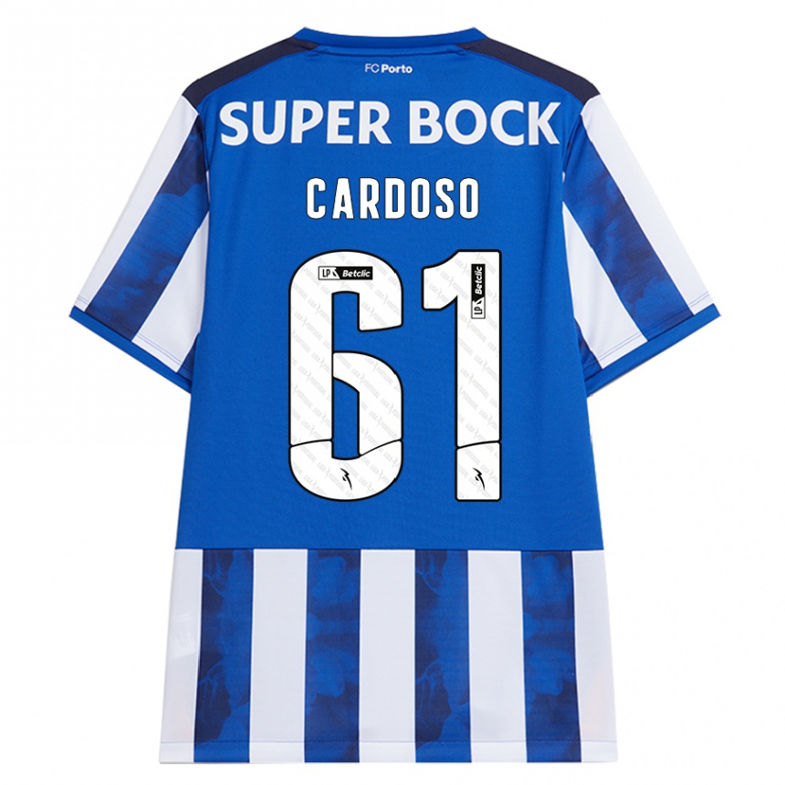 Kids Football Ivan Cardoso #61 Blue White Home Jersey 2024/25 T-Shirt