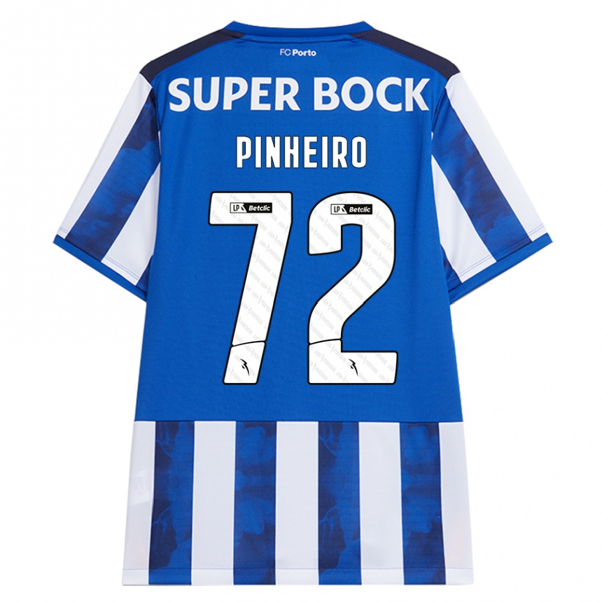 Kids Football Rodrigo Pinheiro #72 Blue White Home Jersey 2024/25 T-Shirt