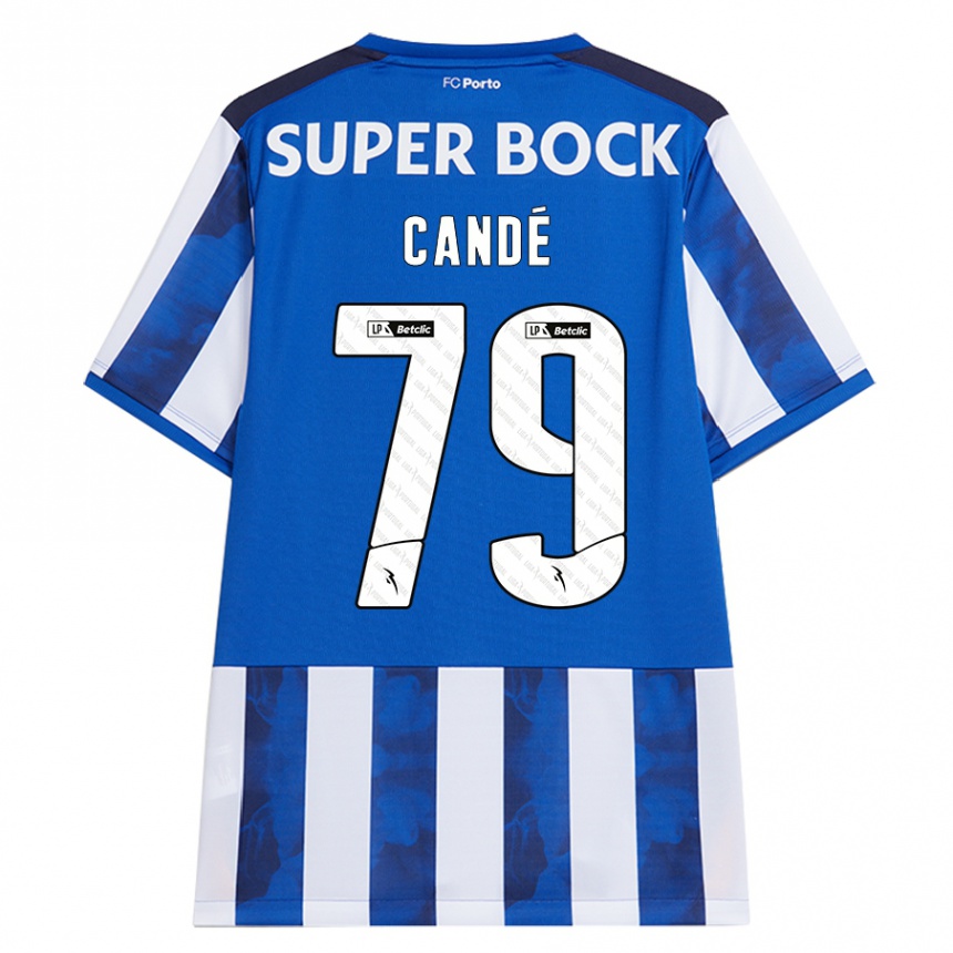 Kids Football Umaro Candé #79 Blue White Home Jersey 2024/25 T-Shirt