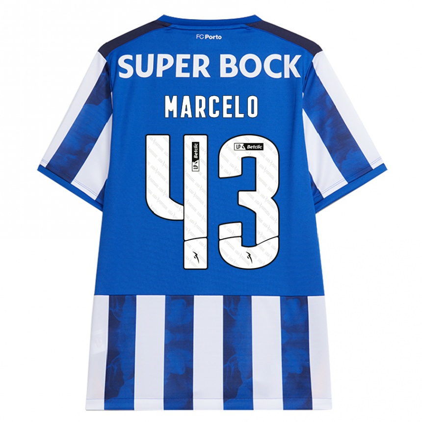 Kids Football Joao Marcelo #43 Blue White Home Jersey 2024/25 T-Shirt