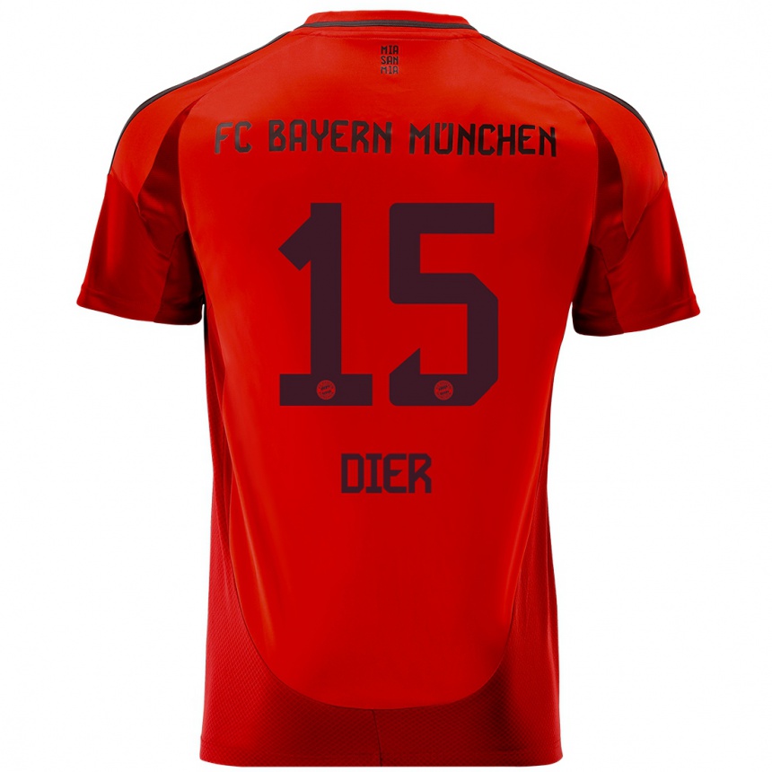 Kids Football Eric Dier #15 Red Home Jersey 2024/25 T-Shirt