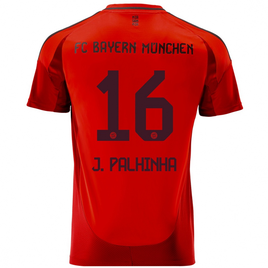 Kids Football João Palhinha #16 Red Home Jersey 2024/25 T-Shirt