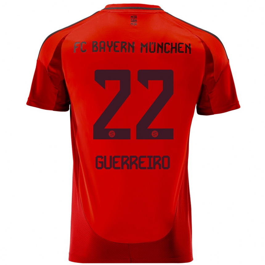 Kids Football Raphael Guerreiro #22 Red Home Jersey 2024/25 T-Shirt