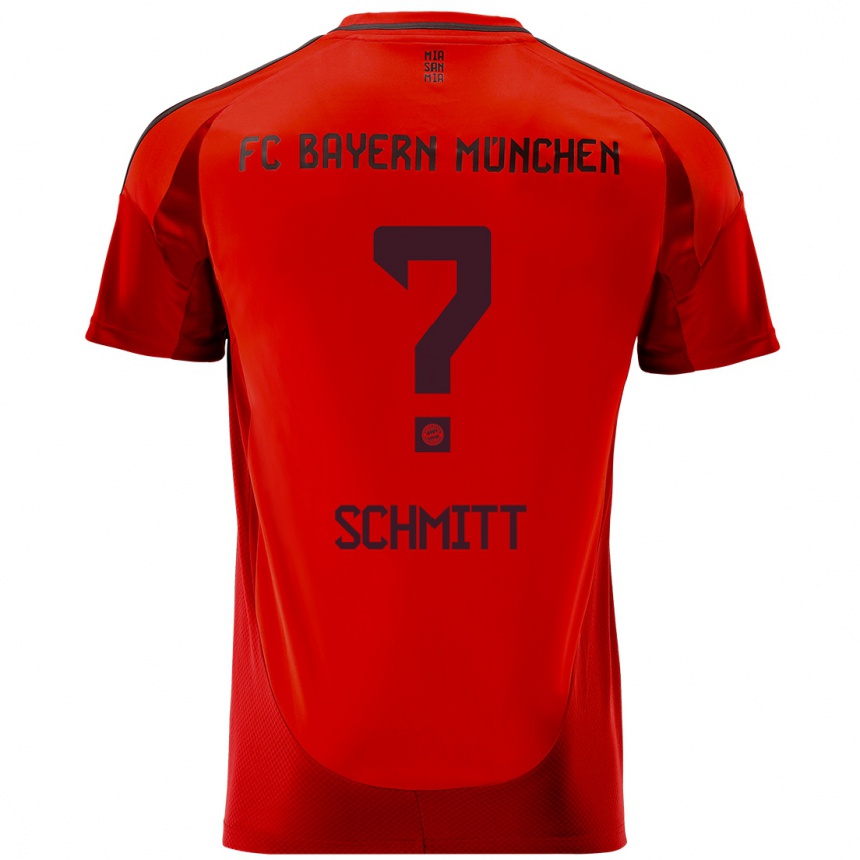 Kids Football Max Schmitt #0 Red Home Jersey 2024/25 T-Shirt